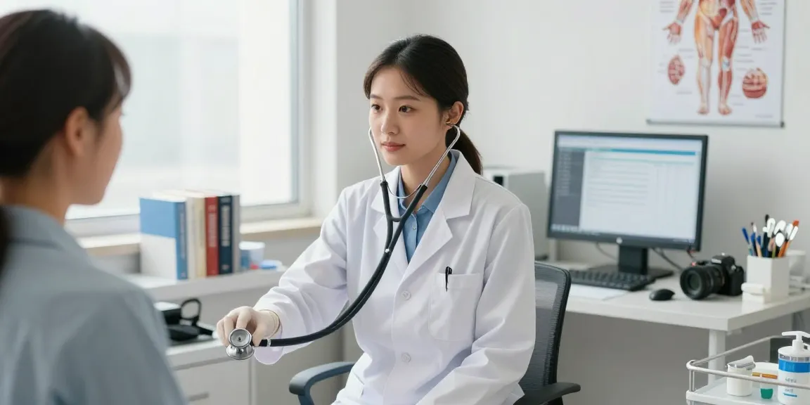 Littmann stethoscope in Canada being used by a healthcare professional during a patient examination.